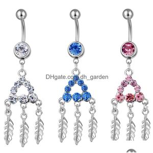 Navel Bell -knappringar D0740 Mix Colors Belly Ring Drop Leverans smycken Body Dhgarden DHNYC