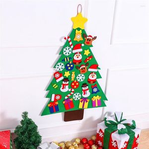 クリスマス装飾31PCS/セットDIYツリーマジックフェルトクリエイティブジグソーパズルおもちゃのためのフェスティバルパーティーギフトのお子様