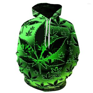 Herrtröjor Lucky Grass Print 3D Kläder mode harajuku stil tröja gröna herr kvinnor hoodie hip hop unisex tröjor