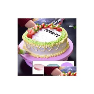 Cake Tools Hifuar 28cm Plastic Turntable Rotating Decorating Antiskid Round Stand Caek Rotary Table Baking Tool D DHVTB