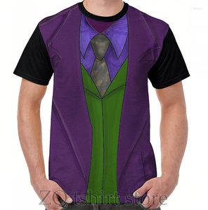 Męskie koszulki Purple Cosplay Graphic T-Shirt Men Tops Tee Women Shirt Zabawne nadruk O-Neck krótkie rękawy