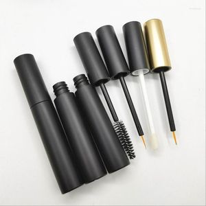 Bottiglie di stoccaggio Tubi per lucidalabbra nero opaco da 10 ml Imballaggio Eyeliner liquido Mascara Bottiglia per rossetto Contenitori per cosmetici ricaricabili vuoti