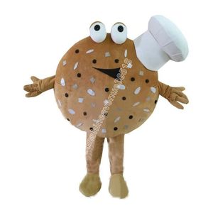 Hot Sales Cookie Chef Mascot Costume Top Cartoon Anime Theme Character Carnival Unisex vuxna storlek Jul födelsedagsfest utomhus outfit kostym