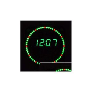 Wall Clocks Electronic Clock Diy Kit Rotation Led Rotating Display Digital With Four Modes Fr4 Military Den