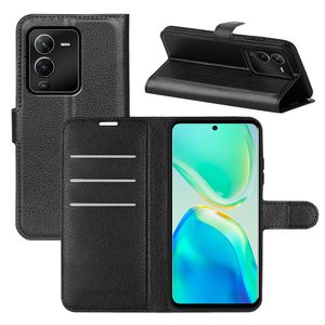 Vivo IQoo 11 S17 S16 X90 Y02S Y78 Y78 Y35 V25 Y16 X60 PRO 5G LYCHEE LITCHI WALLET LEATHERケースの電話ケース