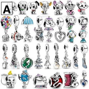 New Popular 925 Sterling Silver Princess Charm Is Suitable for Primitive Pandora DIY Bracelet Female Jewelry Gifts