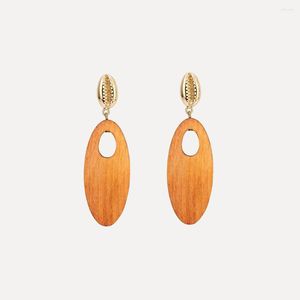 Baumeln Ohrringe 2023 Mode Boho Geometrische Einzigartige Holz Tropfen Für Frauen Böhmischen Vintage Holz Ohrring Schmuck