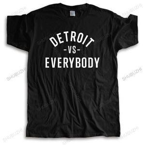 T-shirt da uomo T-shirt di marca di moda da uomo allentata t-shirt da uomo nuova arrivata estate detroit vs everyone Tshirt in cotone Drop Shipping AA230310