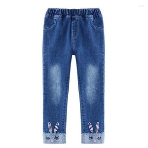 Kot pantolon render pantolon toddler kız kıyafeti sıska uzun legging dipler kızlar rahat denim pantolon nakış