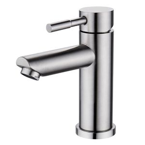 Bathroom Sink Faucets Stainless Steel Basin Faucet Bathroom Sink Faucets Cold Water Mixer Taps Single Handle Hole Toilet Sink Tap Deck Mounted 230311