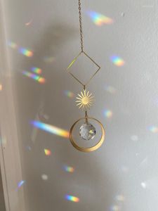 Keychains Geometric Sun Suncatcher Handmade Crystal Boho Catcher Home Decoration Fairy Decor Gift Idea