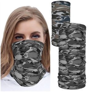 camouflage Scarf Shield 2pcs Neck Gaiter Face Mask Reusable Cloth Face Masks Washable Bandana Face Mask Sun Dust Protection Cover3124