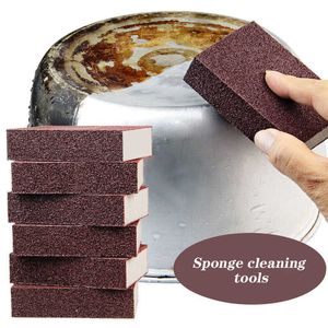 Sponges Scouring Pads Magic Sponge Eraser Carborundum Removing Rust Cleaning Brush Descaling Clean Rub for Cooktop Pot Kitchen Sponge R230309