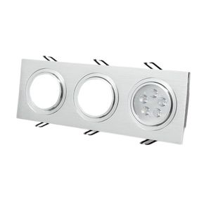 Acessórios de iluminação embutidos embutidos Acessórios de iluminação Spotlight Metal quadrado quadro quadrado Ponto de fixação Ajuste Halogênio GU10 MR16 Crestech