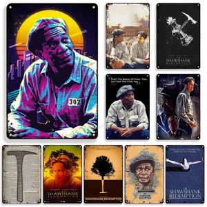 Retro Classic Movie Tin Sign The Black Man Metal Poster Vintage Sticker Bar Pub Cafe Casa Pintura decorativa personalizada Sinais de lata Tamanho 30x20cm W02