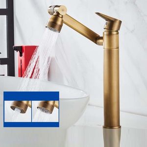 Rubinetti per lavandino del bagno Rubinetto per lavandino del bagno girevole 1080° Miscelatore da piano Rubinetto per acqua a prova di spruzzi Soffione doccia Aeratori Rubinetteria idraulica Antico 230311