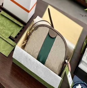 Bolsas de cosméticos estilistas de moda para mulheres clássicas clássicas da série Ophidia impressão dupla de tela vermelha e verde Mulher bolsa de casca mensageiro de ombro