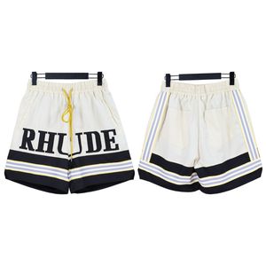 Rhude Short Designer Short Rhude Mens T Shirt Men's Shorts Retters Printing Rhude Shirtt Fashion Summer Menショーツスウェットパンツユニセックスメンズビーチパンツ276