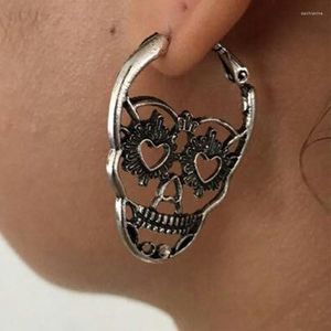 Hoop Earrings Retro Ear Piercing Drop Earings Skeleton Dangler Personality Ghost Eardrop