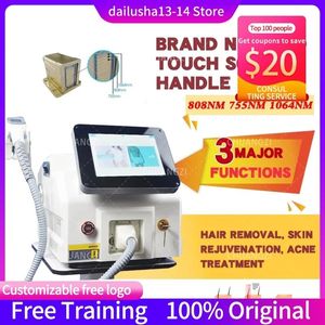 2023 808nm Diodo Laser Rimuovi capelli Macchina 3 Lunghezza d'onda Laser Epilatore Macchina per la depilazione Uso domestico o Salon Hair Remove