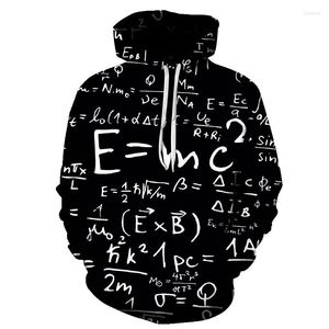 Hoodies masculinos Fun Math Equation Print Hoodie 2023 Qualidade de qualidade Comfort Casual Pullover preto e branco Alunos legais Sorto moletom