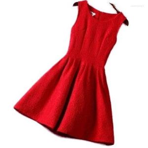 Party Dresses Simple Black Red White Short Cocktail Girls Lady Women Princess O-Neck Sleeveless Knee-Length Prom Dress