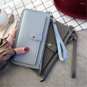 Wallets Women Purse PU Wallet Handbag Female Card Clamps Cash Clip Billfold Lady Vintage Men Holder