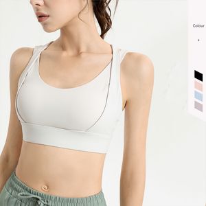 LL Yoga Outfit Cross Beauty Back Bra High Strength Shockproof Running fitness Sports Women's Yoga Bra