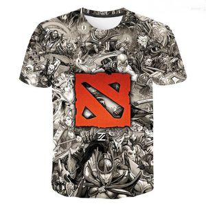 Herr t shirts 2023 sommar harajuku stil dota 2 3d t-shirt män kvinnor mode casual short hylsa unisex streetwear överdimensionerade toppar