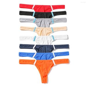 Underpants Men Thong String Mens Sexy Underwear Panties Translucent Ice Silk Tanga Gay Bikini Briefs Jockstrap