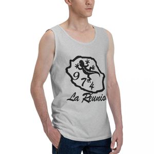 남자 탱크 탑 La Reunion Top Shirt R248 Vest 남자 세트 재미있는 참신 빈티지 소매 소매 의류