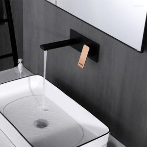 Bathroom Sink Faucets Basin Faucet Wall Mounted Rose Gold Bathtub Tap Single Handle And Cold Mixer