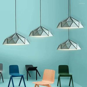 Pendant Lamps Nordic Fashion Simple Creative Office Floating Window Restaurant Single-Head Bar Table Pot Cover Small Chandeliers