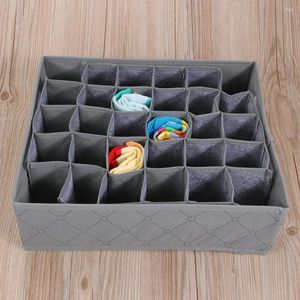 Storage Bags 30 Cells Bamboo Charcoal Ties Socks Drawer Bra Draw Divider Container Underwear Organizer 1PC