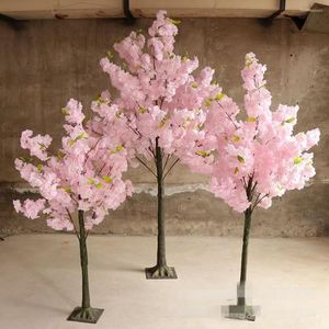 Decorative Flowers Pink Theme Artificial Cherry Tree Simulation Fake Peach Wishing Trees For Home Decor Wedding Aisle Runner Decorations