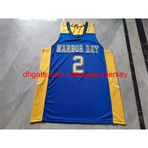 Maglia da basket Vintage # 2 HARBDAY Gianna Middle School Fadeaway Shot College S-5xl personalizzata con qualsiasi nome