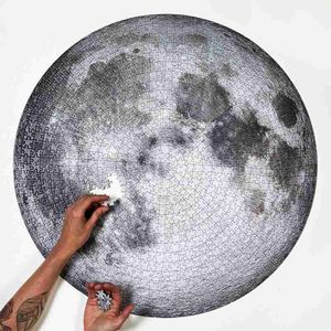Bulmacalar 1000 Parça Ay ve Dünya Bulmacası Yetişkin Yapboz Bulmaca Oyuncakları için Zor Eğitim Oyuncakları Çocuk Hediyeleri Ay Dünya Bulmaca 230311
