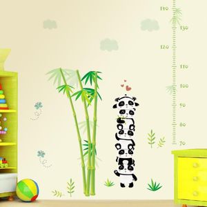 Adesivi murali Lovely Panda Bamboo Misura Altezza Gauge Kindergarten Kids Room Decor Bambini Righello Stadiometro