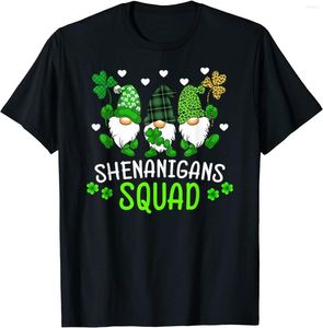 Herren T-Shirts Shenanigans Squad St. Patricks Day Gnomes Grün Stolzes Irisches Hemd Kawaii Damen Kleidung Vintage Ropa Hombre Camisetas Tops T-Shirts