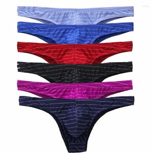 Majy 3/6 paczki męskie seksowne bielizny stringi stringi gejowskie penis torebka niska wzniesienie samca slip homme majtki bikini hombre jockstrap