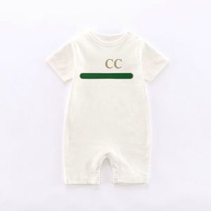 2023 Summer Toddler Baby Infant Boy Designers Kläder Nyfödda Rompers Short Sleeve Cotton Pyjamas 0-18 månader barnflicka Jumpsuits