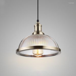 Pendant Lamps Vintage Hanging Lamp Lights Fixtures Glass Shade Loft Luminaire Suspension Led For Dining Room Office E27