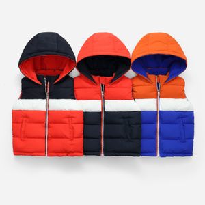 Waistcoat Infant Children Outerwear Winter Coats Kids Clothes Warm Hooded Cotton Baby Boys Girls Vest For Age 38 Years Old 230311