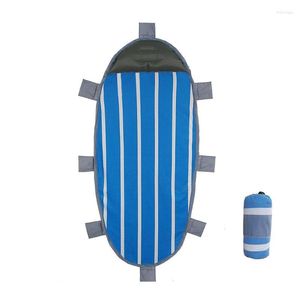 Outdoor Pads Fashion Portable Folding Moisture-proof Striped Print Beach Blue Mat Picnic