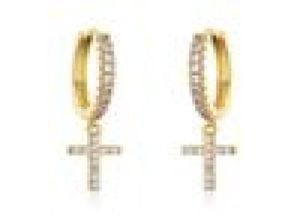 Hoop Huggie Fashion CZtop di qualità zirconia cubica cristallo grazioso piccolo orecchini trasversali per donne gioielli alla moda di nozze coreani f32466740570