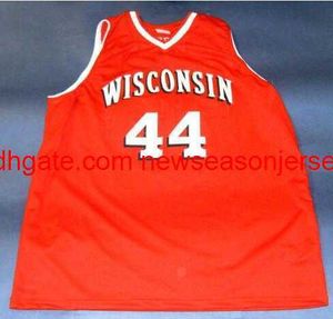 Vintage #44 Frank Kaminsky Custom Wisconsin Badgers Basketball Jersey Custom Dowolne Numer Numer Jersey