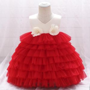 Girl Dresses Baby Dress 0-2 Birthday Handmade Party Wedding Tutu Princess Clothes For Borns Children Vestidos