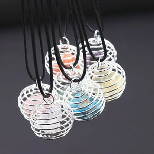 Pendant Necklaces Natural Stone Necklace For Women Men Spring Irregular Leather Cord Fashion Jewelry
