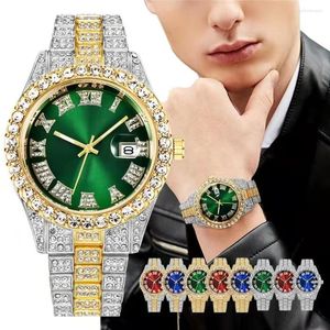 腕時計高品質の高級ファッションハイエンドマンティアックスダイヤモンドスチールベルトメンズクォーツウォッチボーイビジネススポーツクロックレトロ