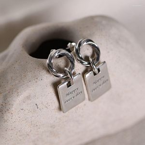 Stud Earrings FNJ Birthday Gift 925 Silver Original Pure S925 Sterling Earring For Women Jewelry Good Luck Happy Everyday